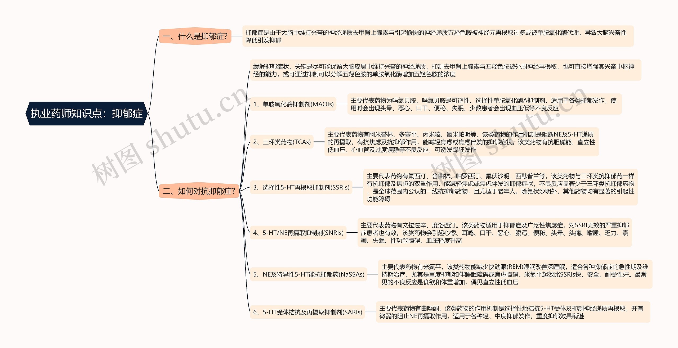 执业药师知识点：抑郁症