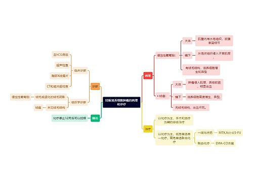 医学知识妊娠滋养细胞肿瘤的病理和诊疗思维导图