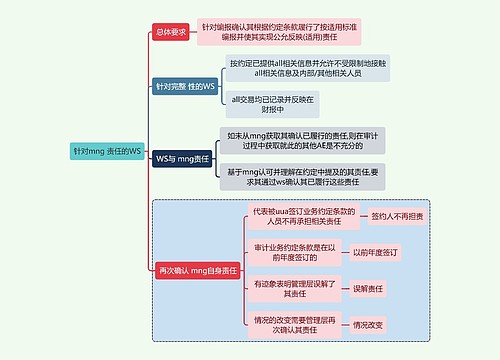 财务审计针对mng 责任的WS思维导图