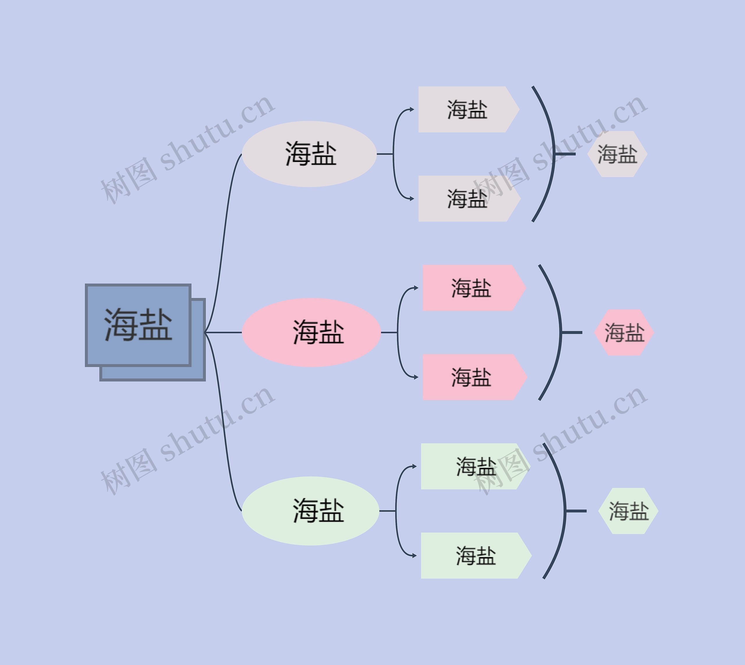 海盐主题思维导图创意模板