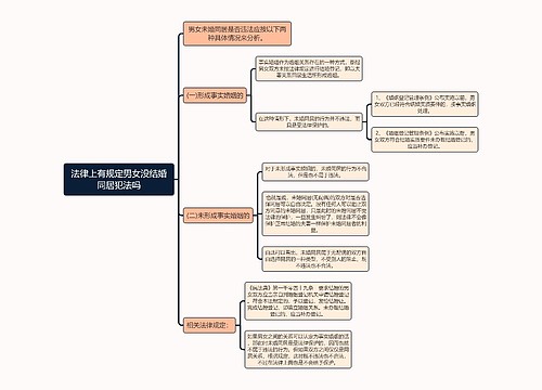 《法律上有规定男女没结婚同居犯法吗》思维导图