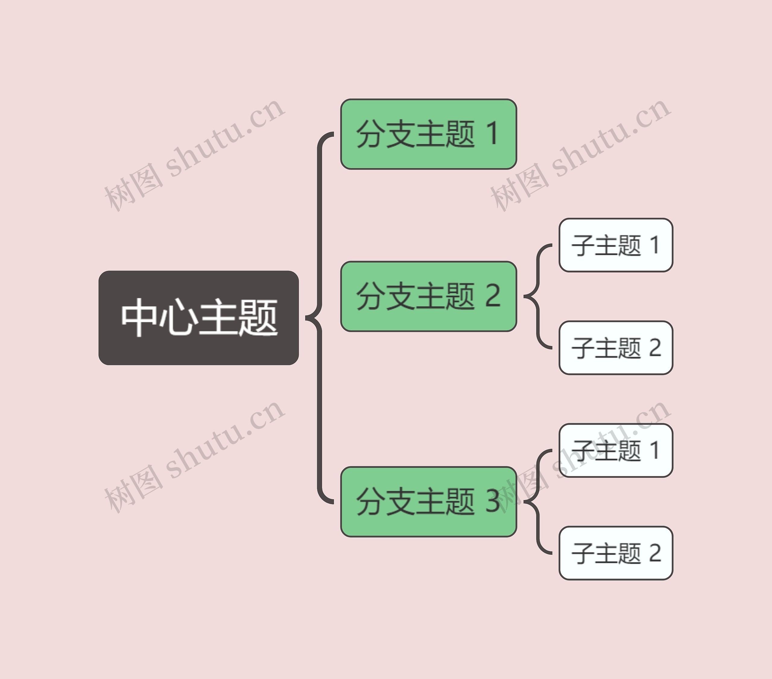 马卡龙简约色系中心主题框架图