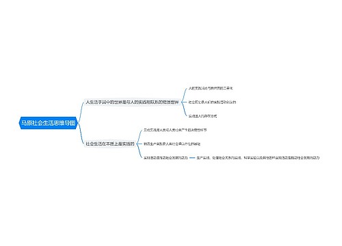 马原社会生活思维导图