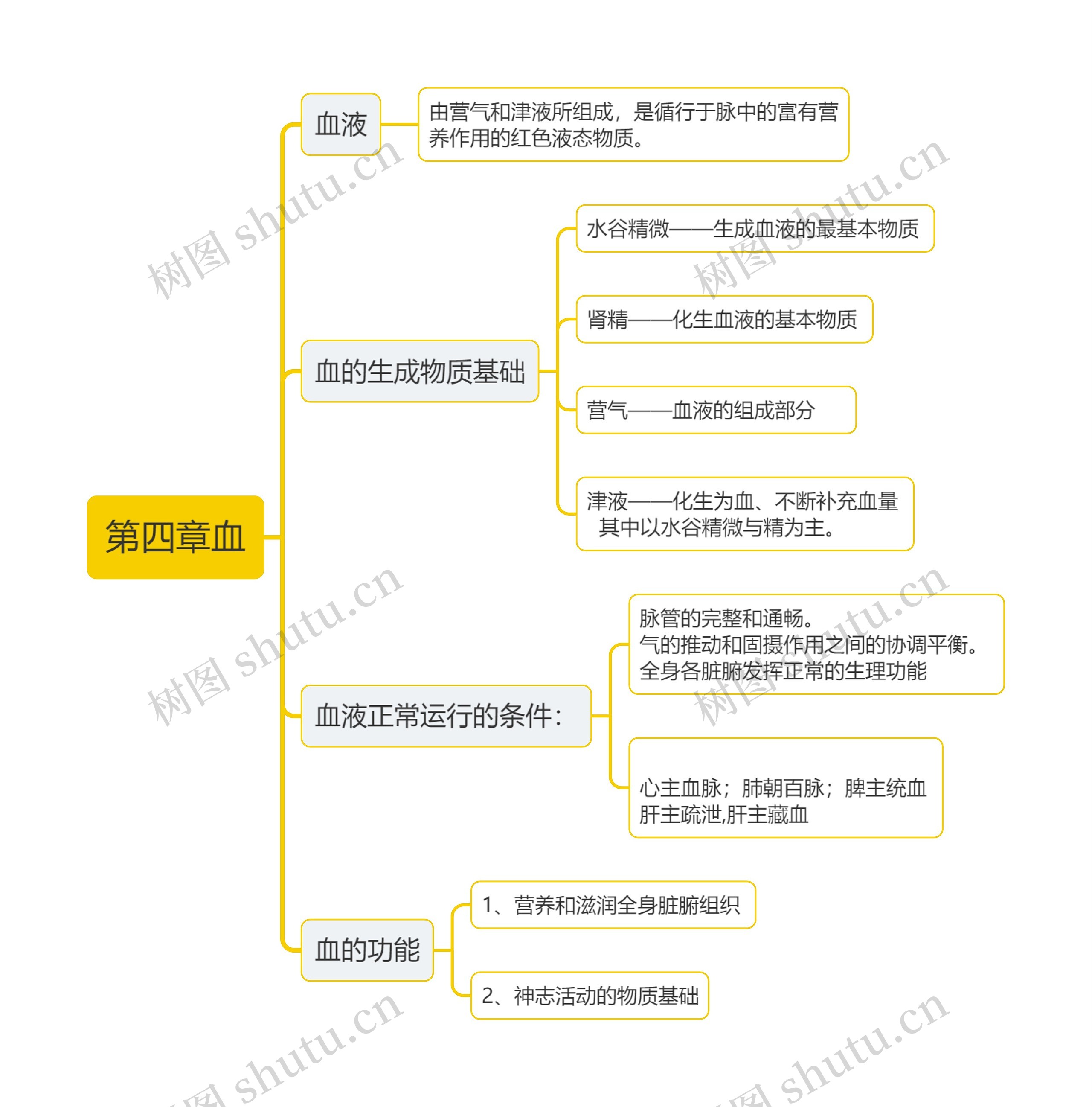 ﻿第四章血思维导图