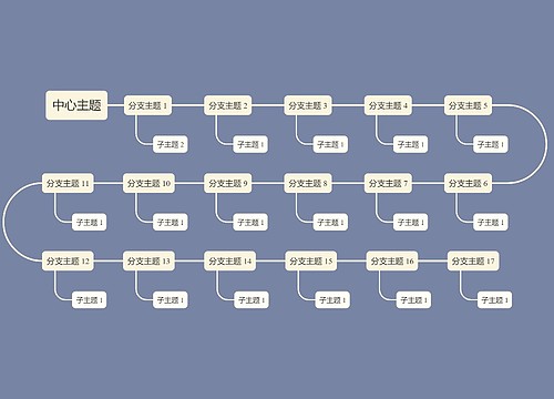 优雅烟灰色S型时间轴主题模板