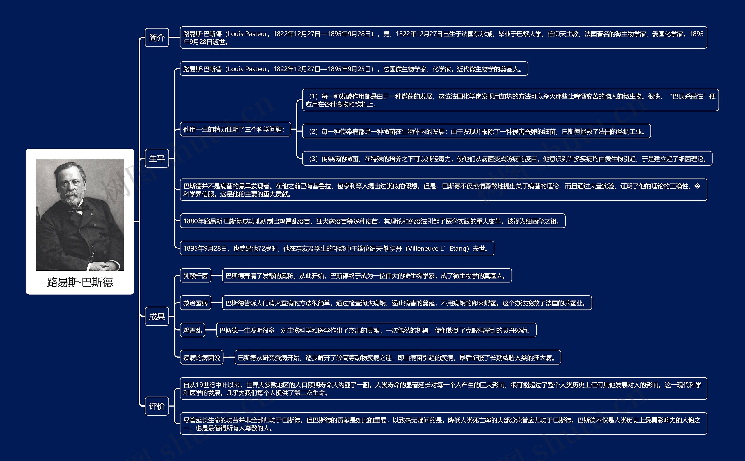 路易斯·巴斯德思维导图