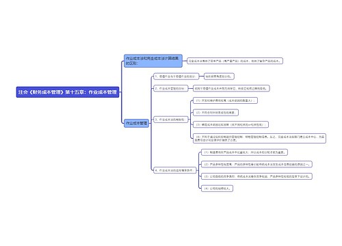 注会《财务成本管理》第十五章：作业成本管理