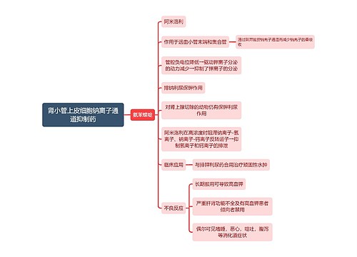 医学肾小管上皮细胞钠离子通道抑制药 思维导图