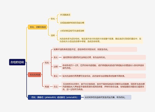 血栓的结局思维导图