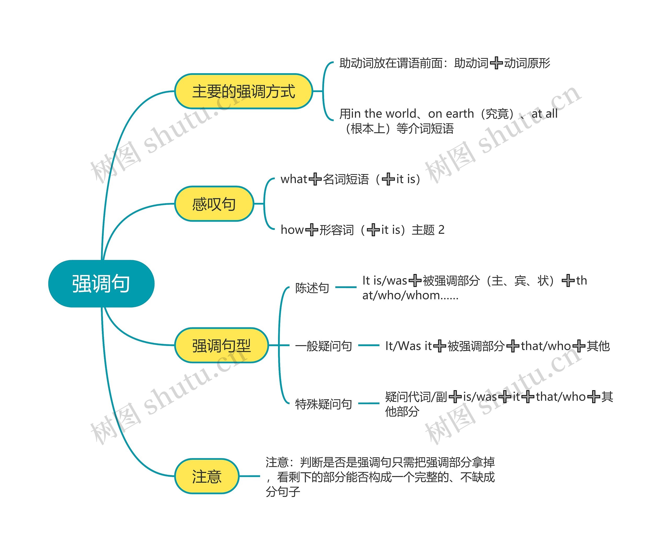 高中英语强调句思维导图