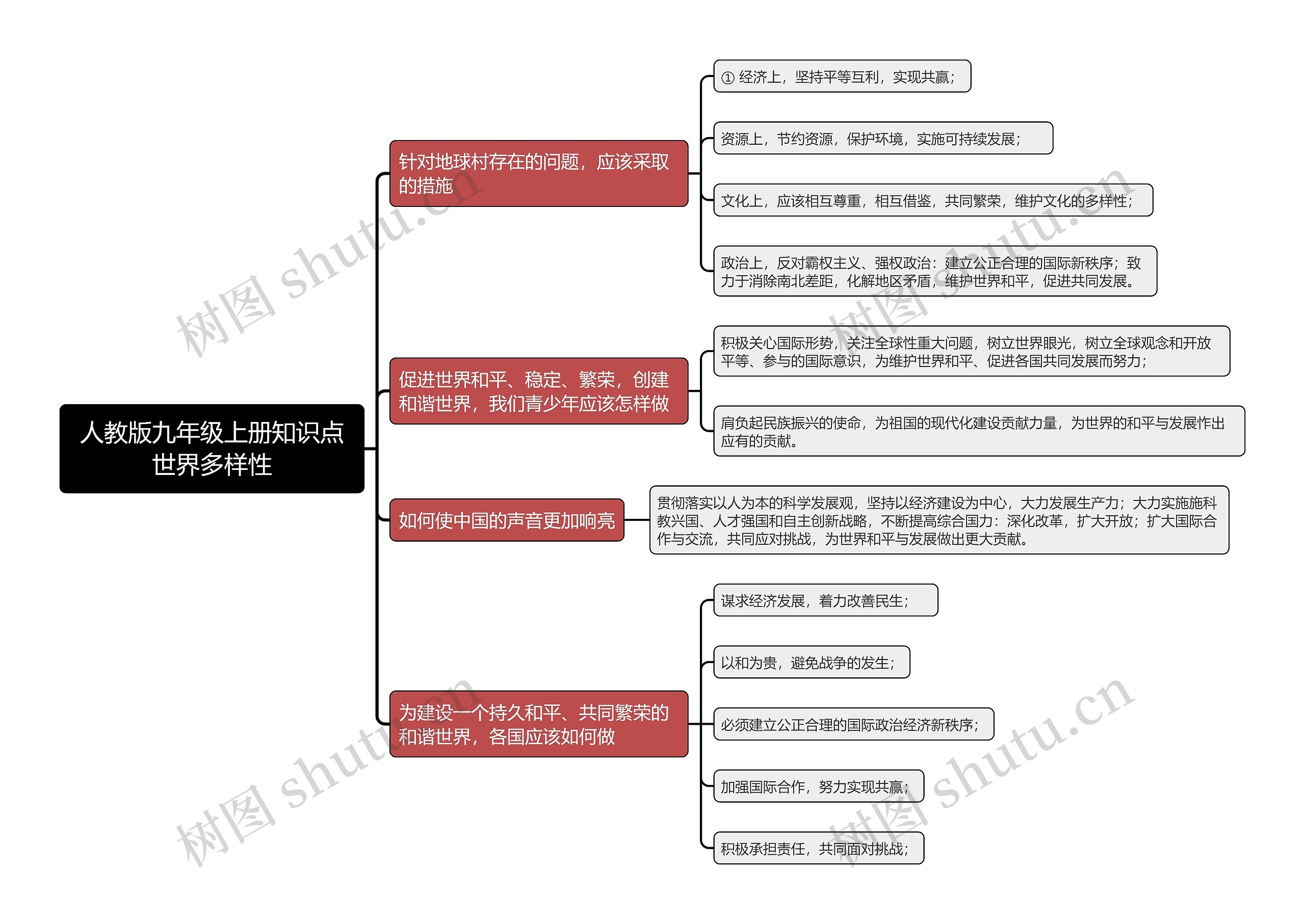 人教版九年级上册知识点世界多样性