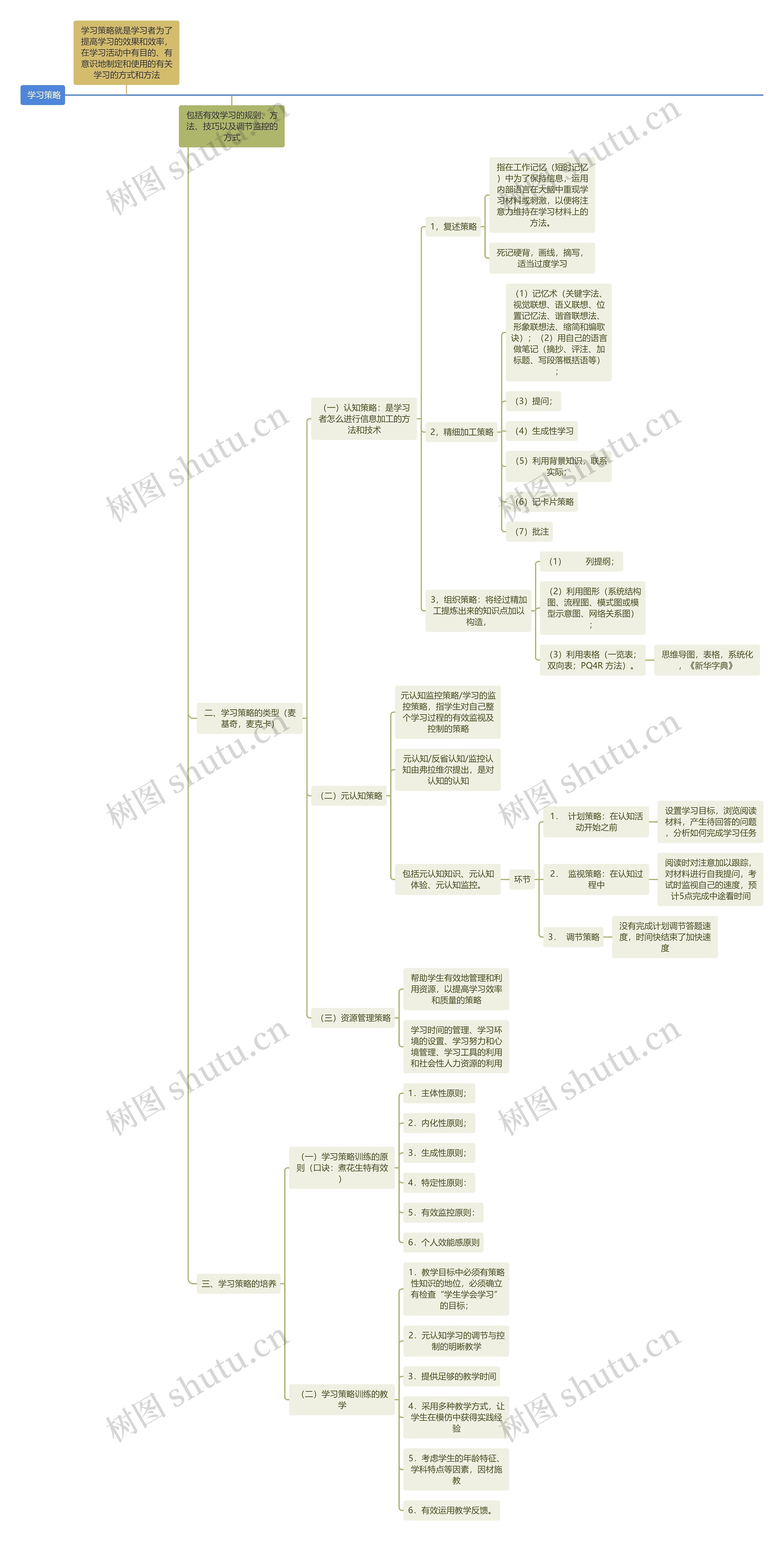  学习策略思维导图