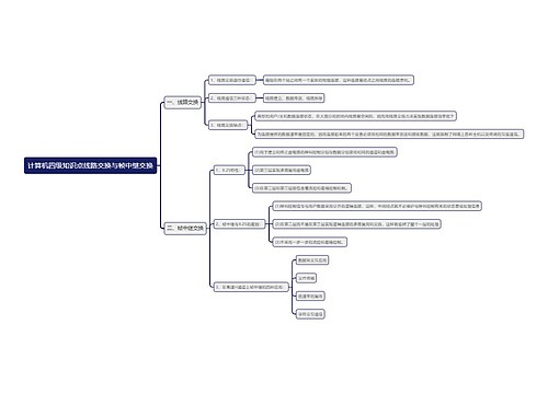 计算机四级知识点线路交换与帧中继交换思维导图