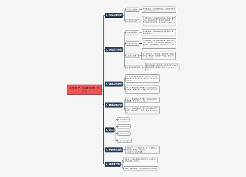 小学数学《运算定律》知识点思维导图