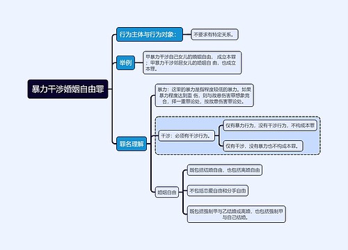 刑法知识暴力干涉婚姻自由罪思维导图