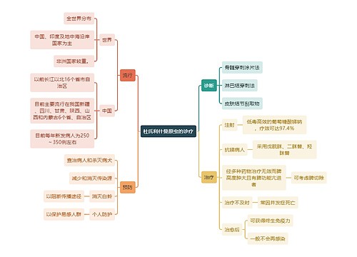 医学知识杜氏利什曼原虫的诊疗思维导图