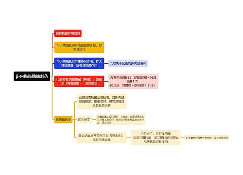 医学β-内酰胺酶抑制药思维导图