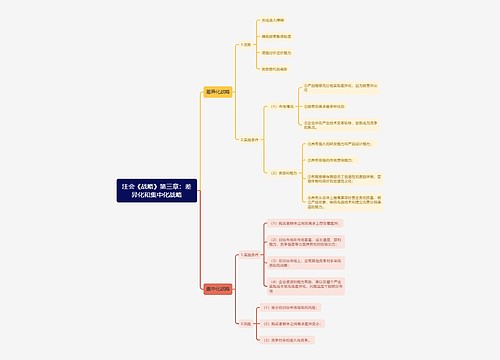 注会《战略》第三章：差异化和集中化战略