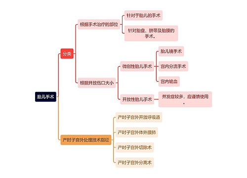 医学知识胎儿手术思维导图