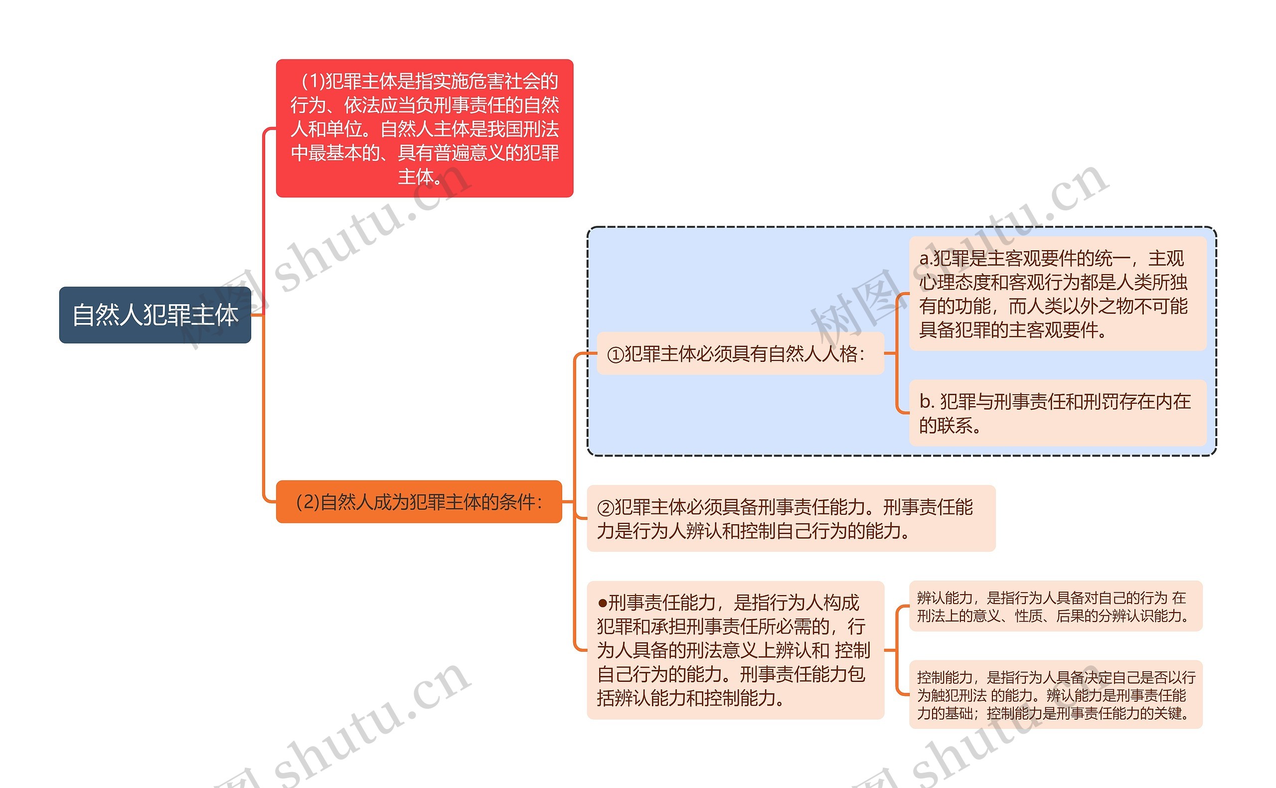 刑法知识自然人犯罪主体思维导图