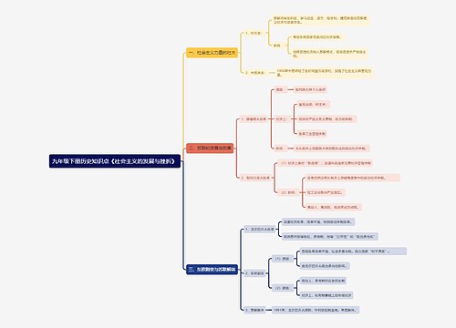 九年级下册历史知识点《社会主义的发展与挫折》