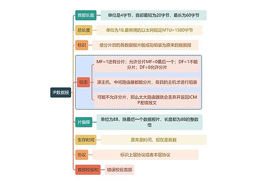 计算机知识IP数据报思维导图