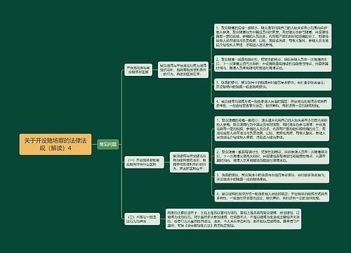 《关于开设赌场罪的法律法规（解读）4》思维导图