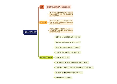 国际法知识国际人权标准的思维导图