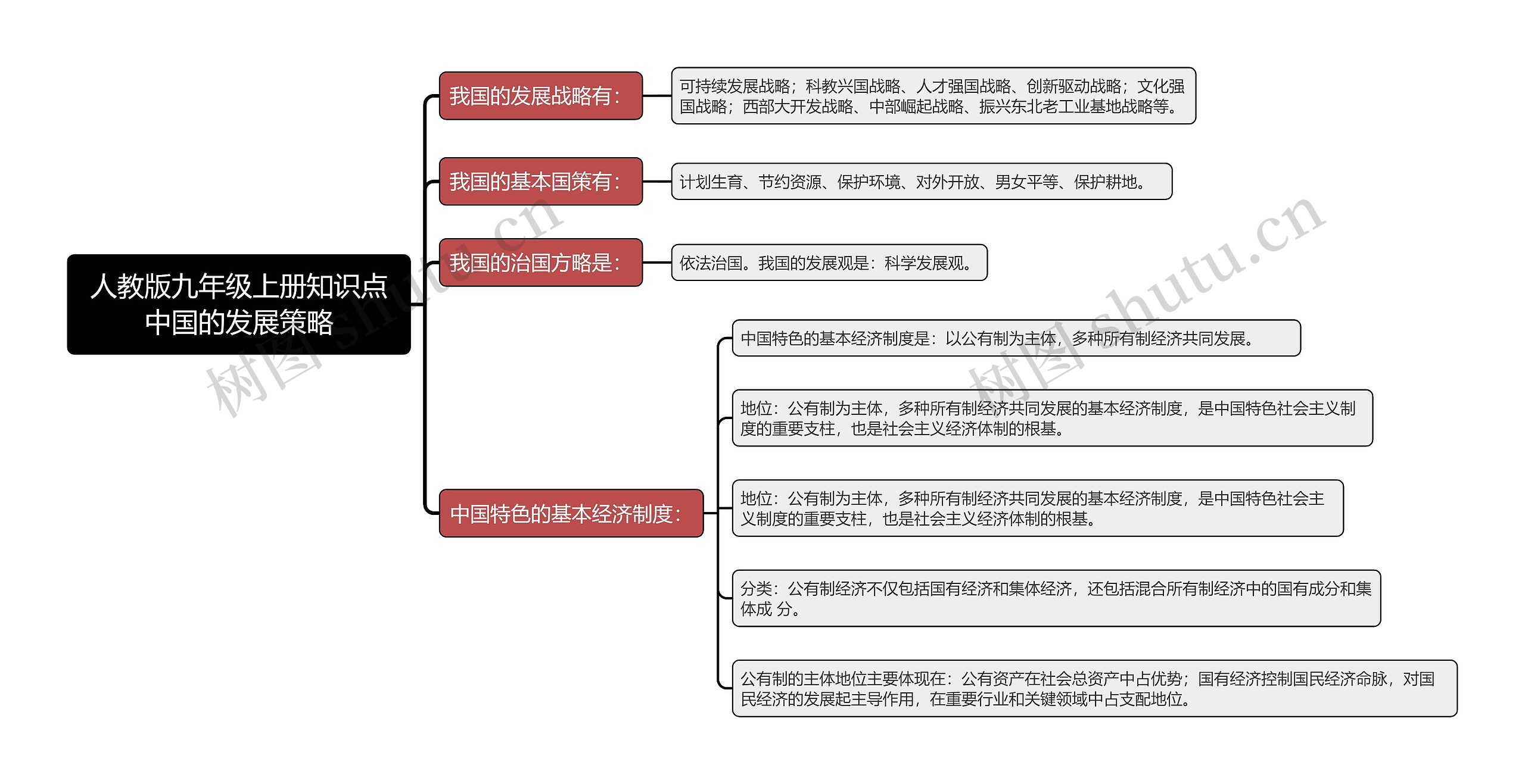 人教版九年级上册知识点中国的发展策略