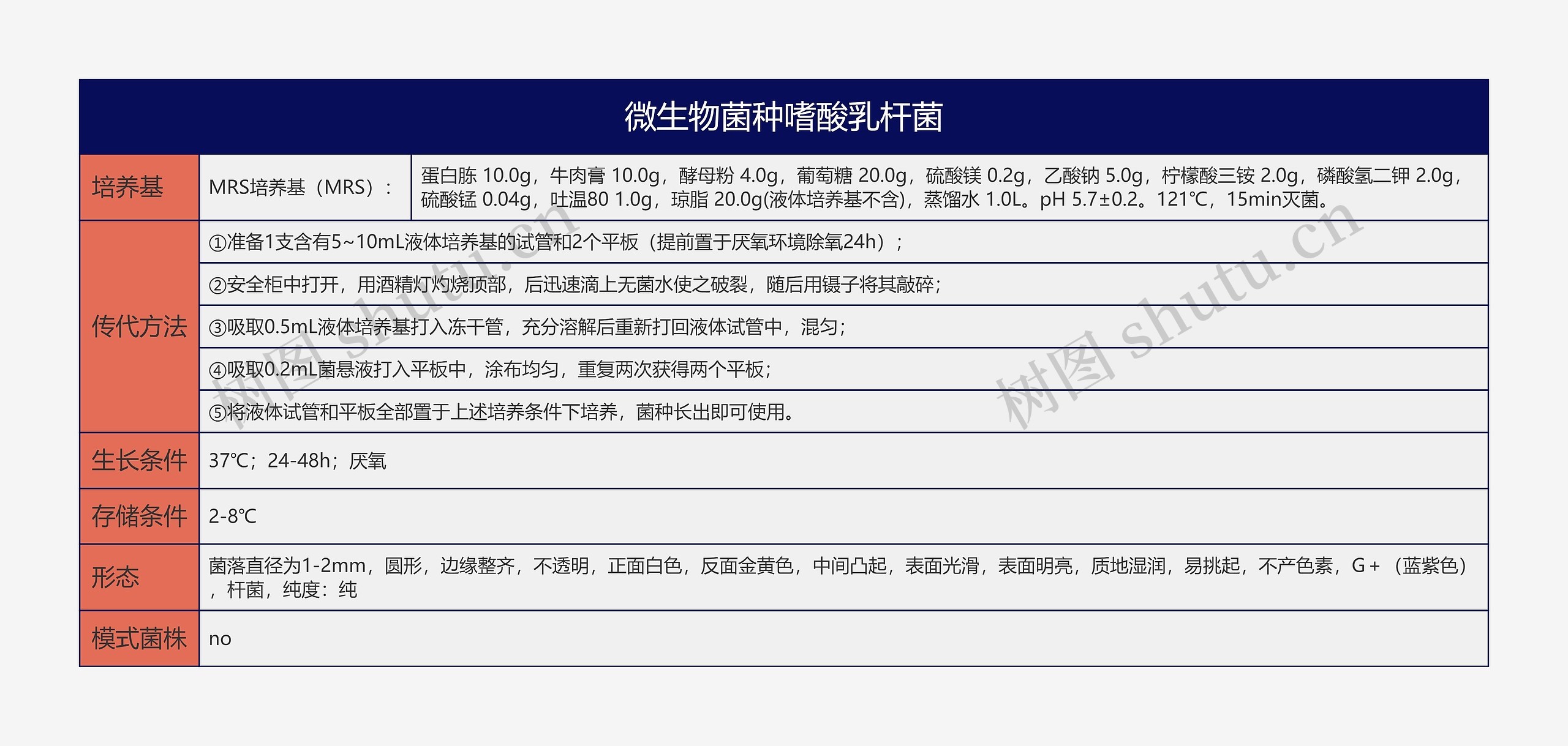 微生物菌种嗜酸乳杆菌思维导图