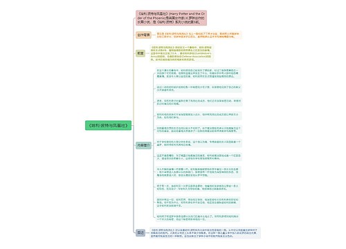 《哈利·波特与凤凰社》思维导图