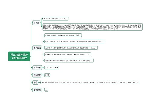微生物菌种脓肿分枝杆菌亚种思维导图