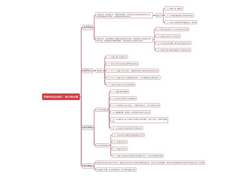 民事诉讼法知识:执行的过程思维导图思维导图