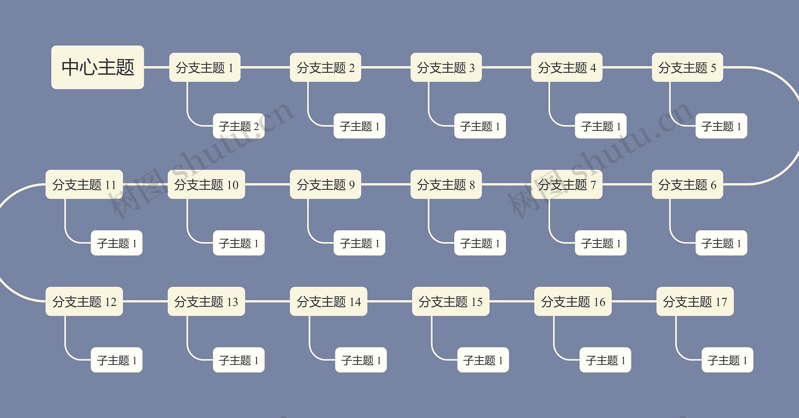 优雅烟灰色S型时间轴主题模板