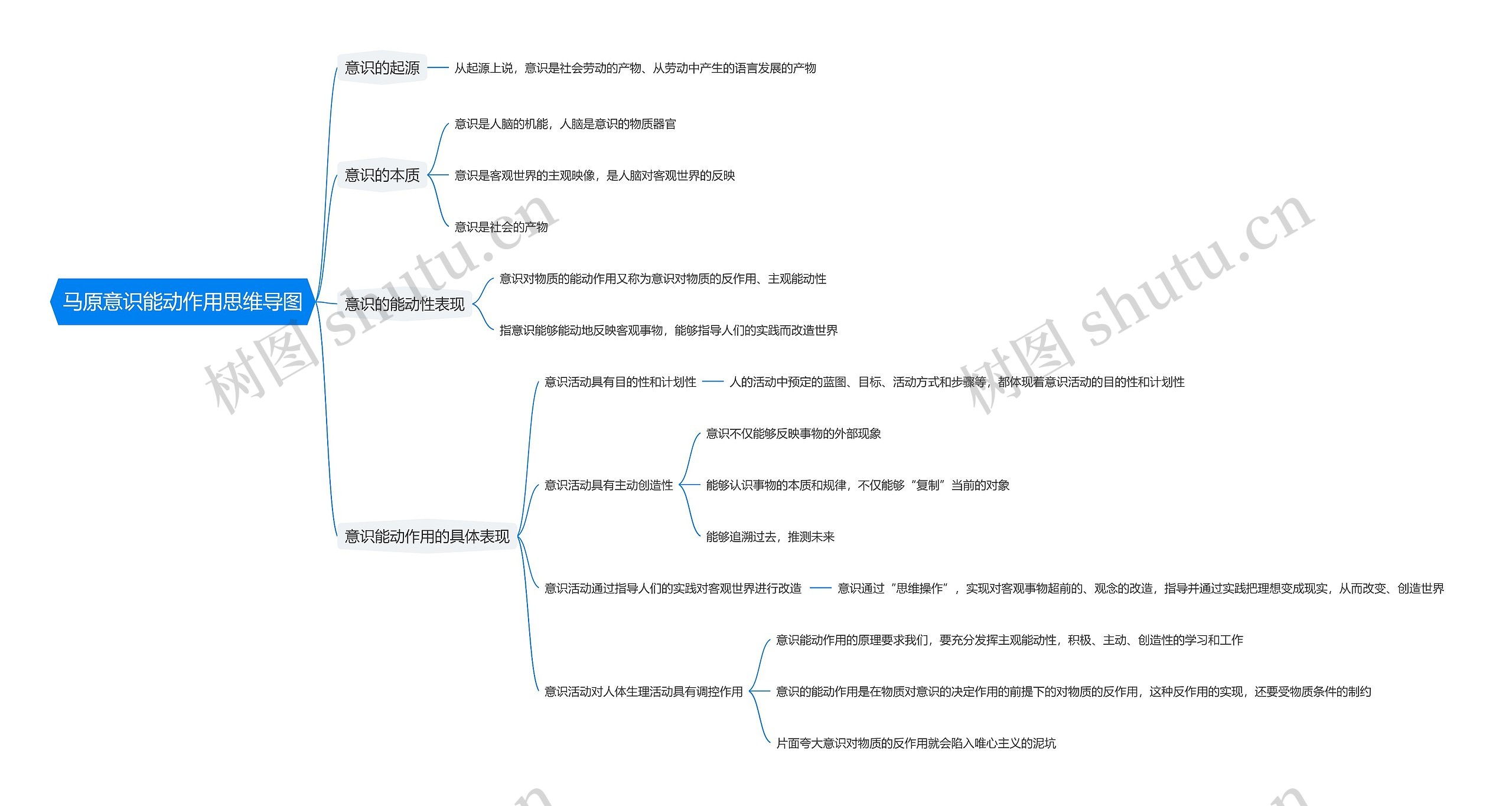 马原意识能动作用思维导图