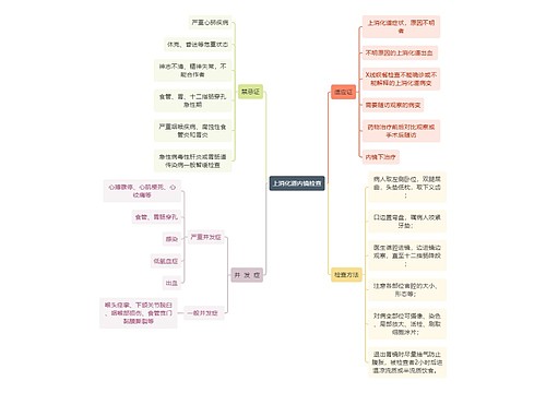 医学知识上消化道内镜检查思维导图