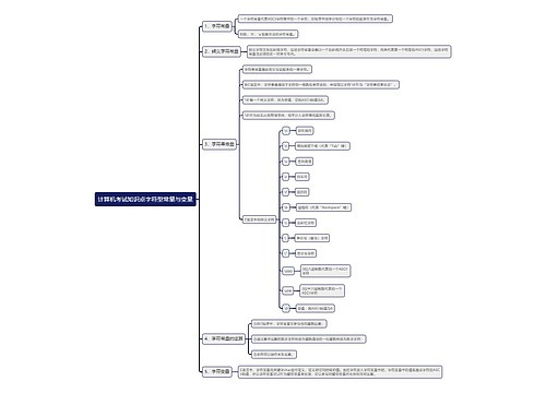 计算机考试知识点字符型常量与变量思维导图