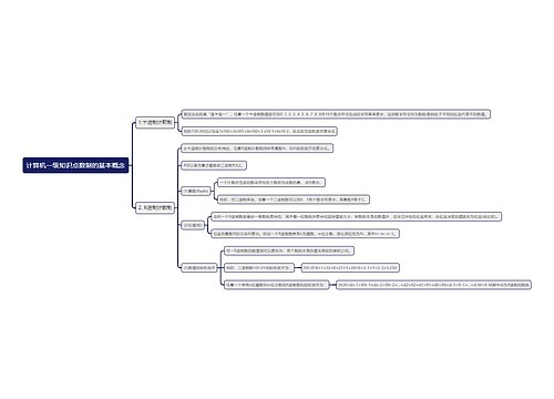 计算机一级知识点数制的基本概念思维导图