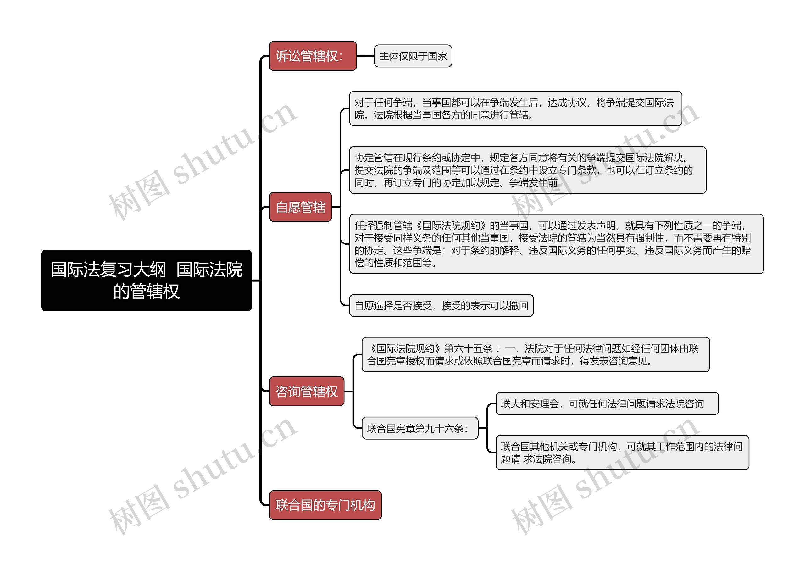 国际法复习大纲  国际法院的管辖权