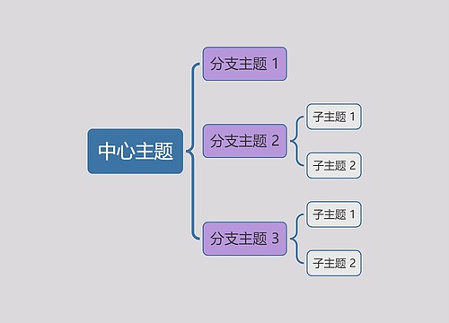 马卡龙紫色系简约中心主题框架图