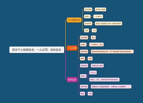 区分个人独资企业，一人公司，合伙企业