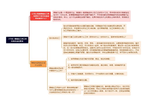 （干货）眼镜加工师工作内容及岗位职责思维导图