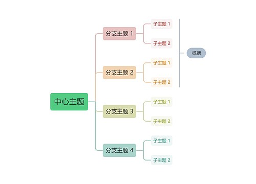 莫兰迪色主题向右逻辑图模板专辑-1