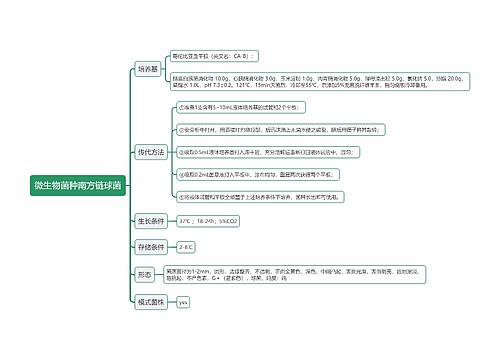 微生物菌种南方链球菌思维导图