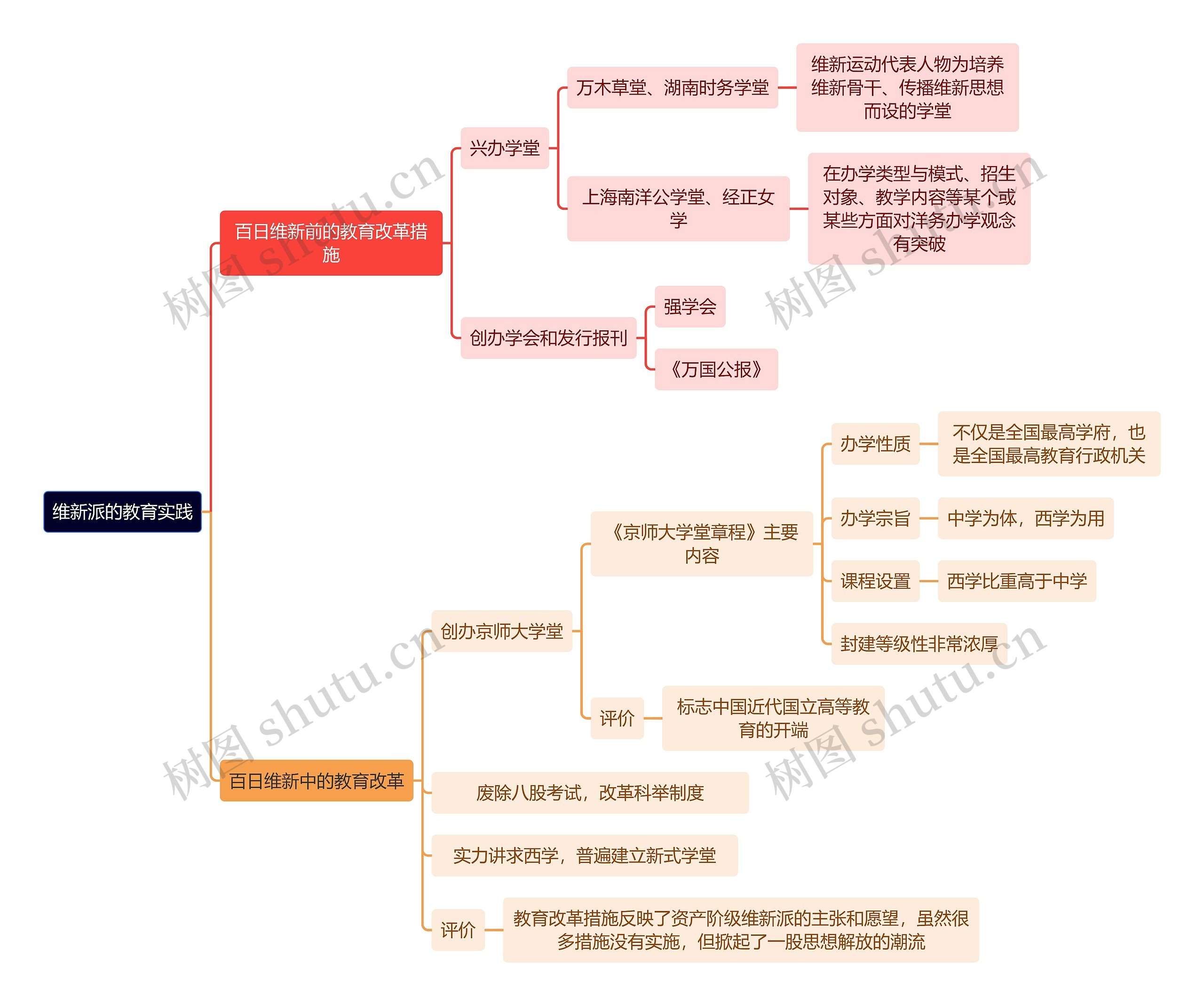 教资知识维新派的教育实践思维导图