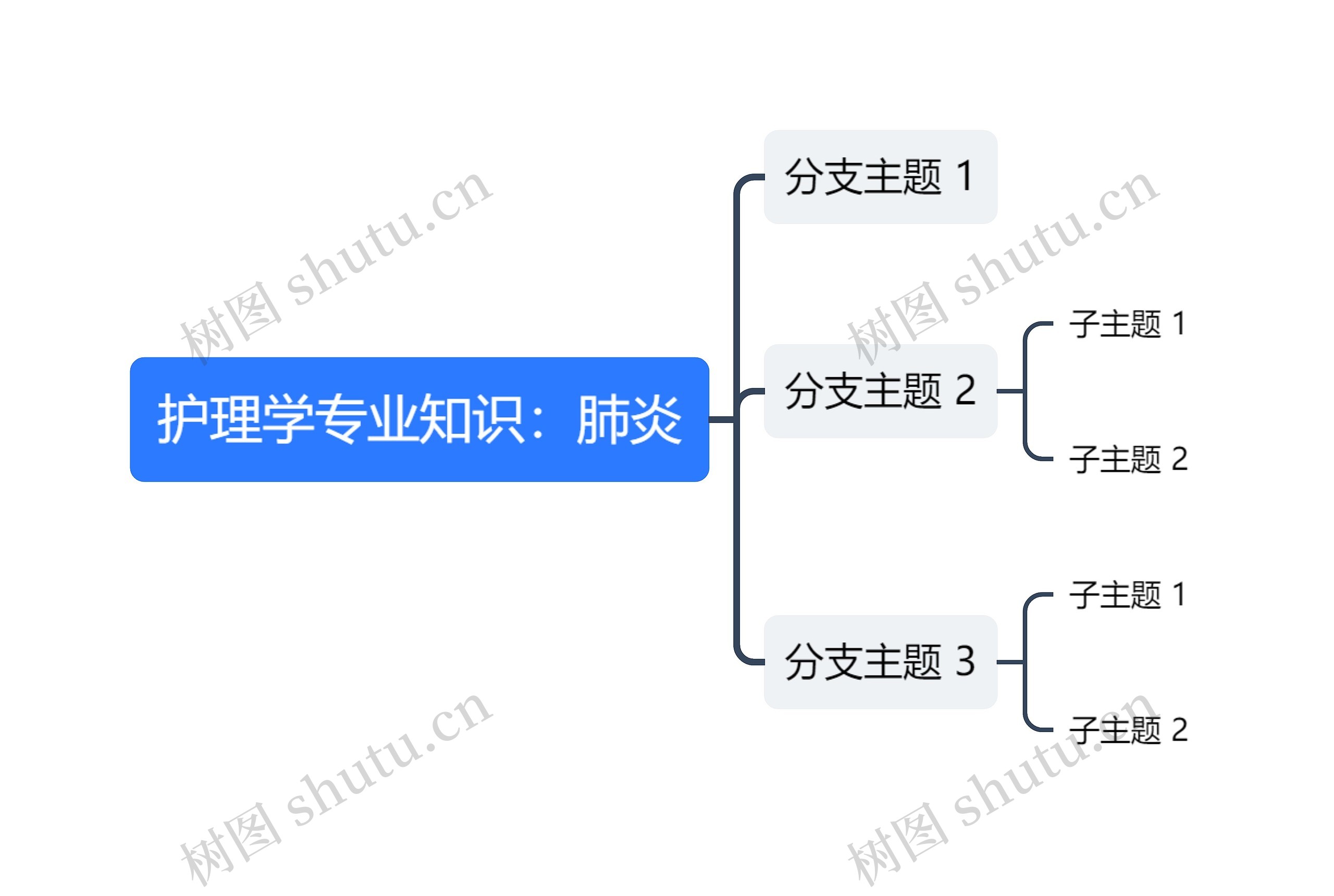 护理学专业知识：肺炎思维导图