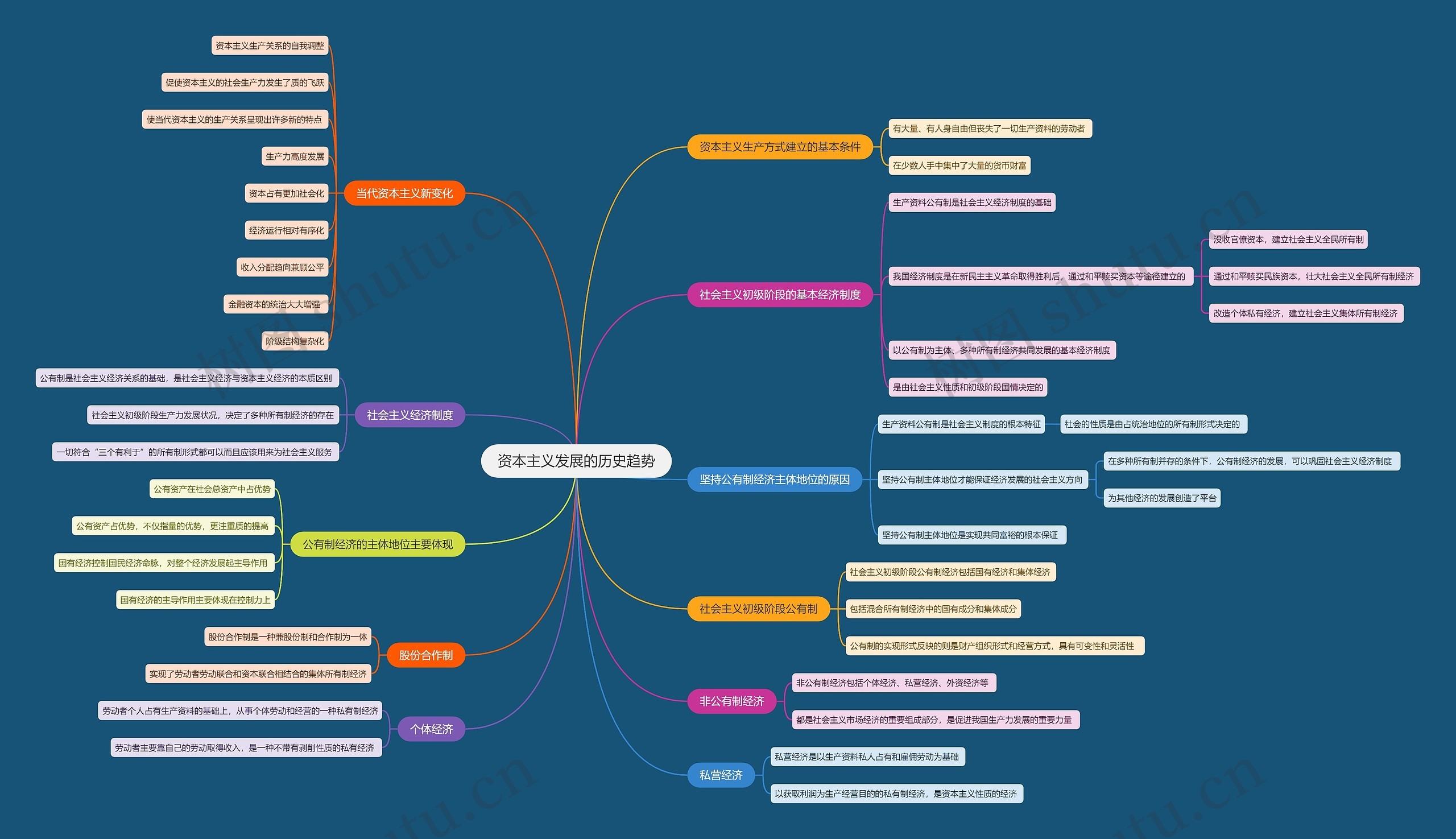 资本主义发展的历史趋势思维导图