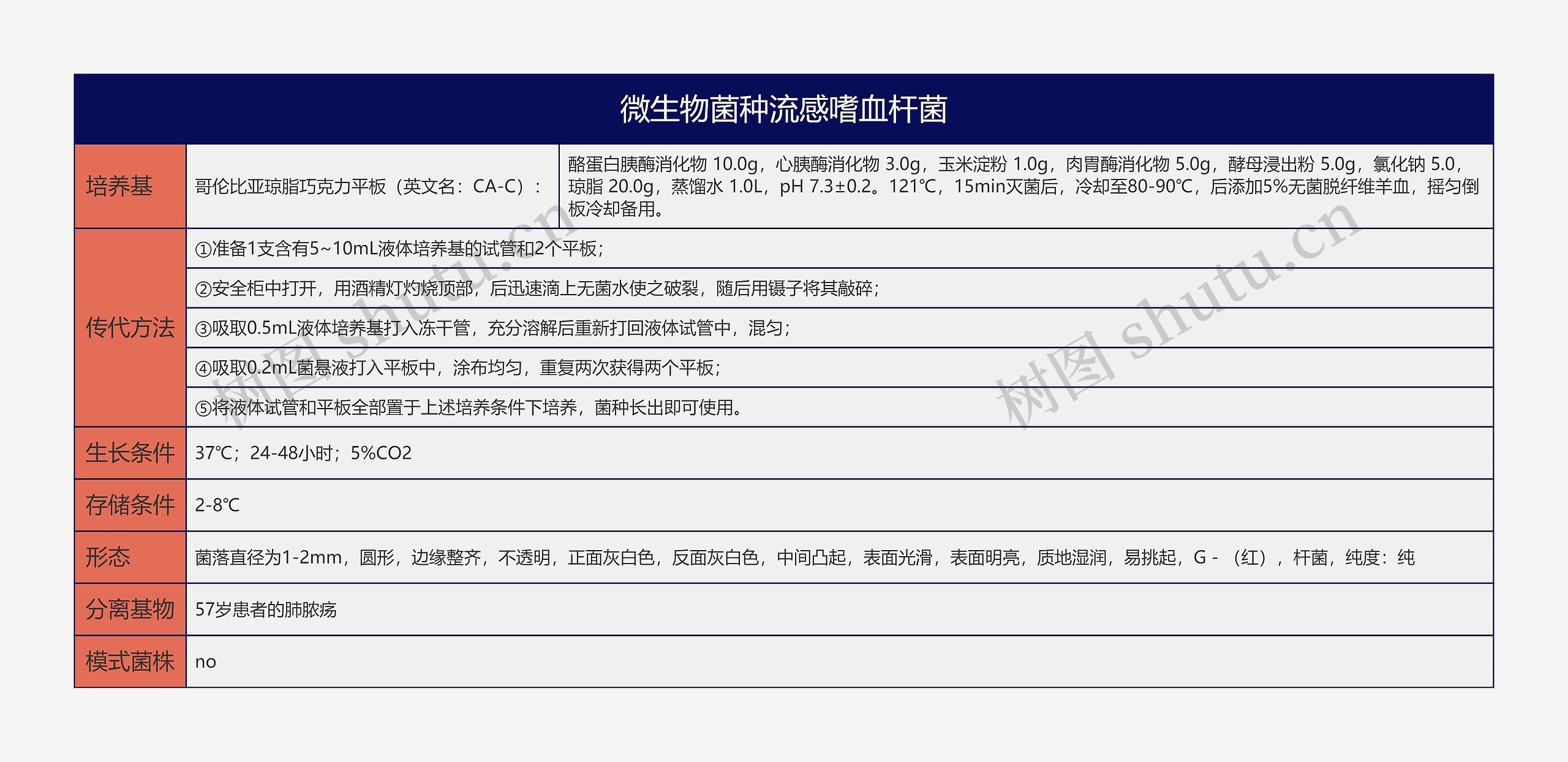 微生物菌种流感嗜血杆菌思维导图