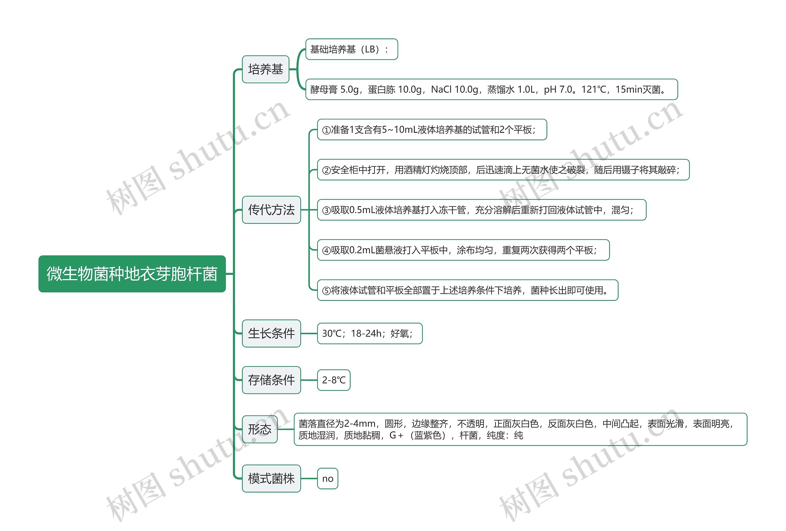 微生物菌种地衣芽胞杆菌思维导图