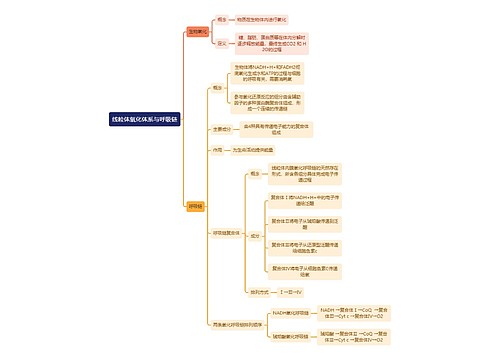 生化知识线粒体氧化体系与呼吸链思维导图